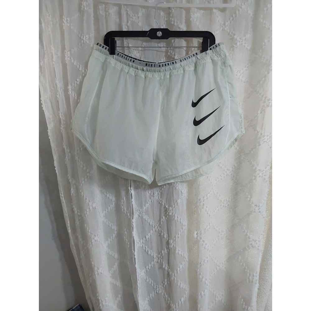 Nike Running Division Shorts Womens XL Mint Green Triple‎ Swoosh DA1280-394